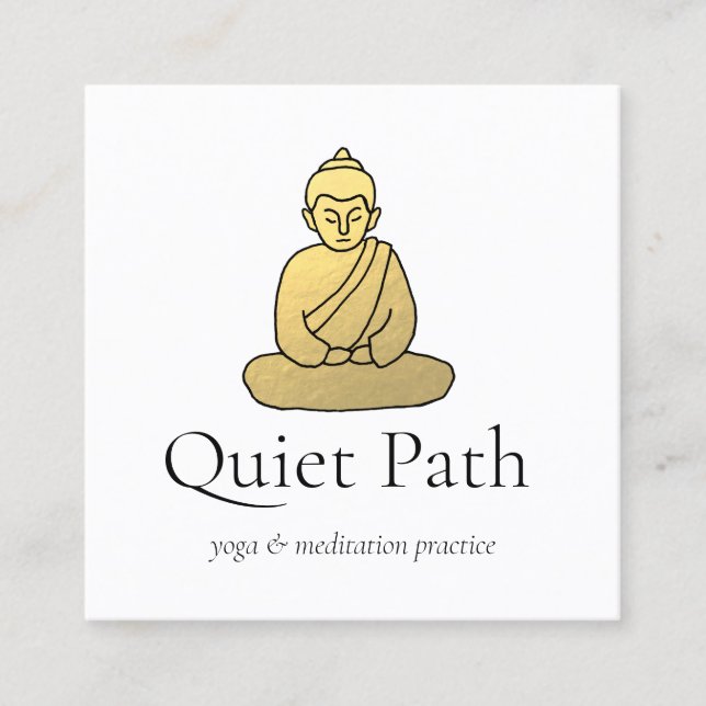 Meditation Zen Buddhismus Lehrer Quadratische Visitenkarte (Vorderseite)