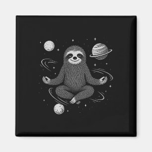 Meditation Zen Faultier Im Weltraum Namaste Friede Magnet