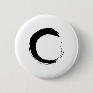Meditations-Enso-Kreis Achtsamkeit Buddha Buddhist Button