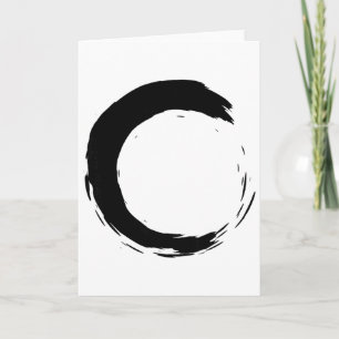 Meditations-Enso-Kreis Achtsamkeit Buddha Buddhist Karte