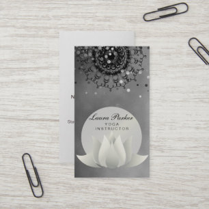 Meditations-holistisches Yoga-Lehrer-Schwarzes Visitenkarte
