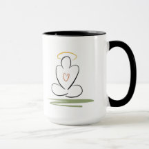 Meditations-Mann Zen-Inspirierte Entwurfs-Tasse,