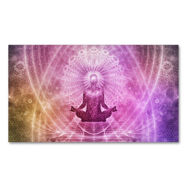 Meditations-Yoga-Glaube Magnetische Visitenkarte (Vorderseite)