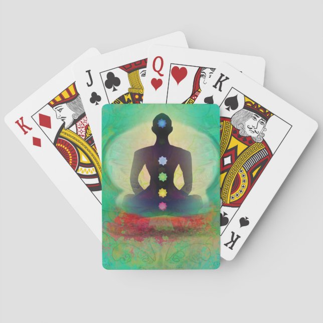 Meditations-Yoga-klassische Spielkarte (Rückseite)