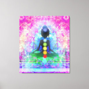 Meditations-Yoga-Prämie eingewickelte Leinwand