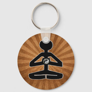 MEDITATIONS-YOGA YIN YANG SCHLÜSSELANHÄNGER