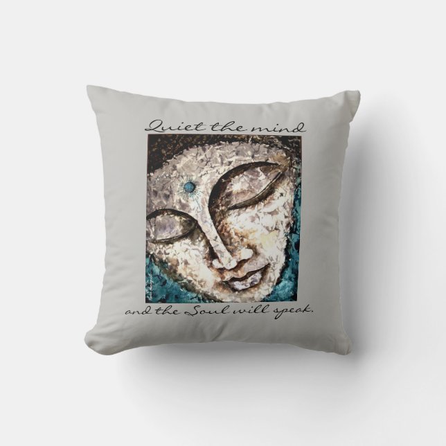 Meditations-Zen-Zitat-Buddha-Kunst-Wurfs-Kissen Kissen (Vorderseite)