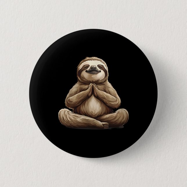 Meditationsfault Buddhistischer spiritueller Yoga  Button (Vorderseite)