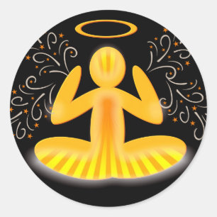 Meditationshaloaufkleber Runder Aufkleber