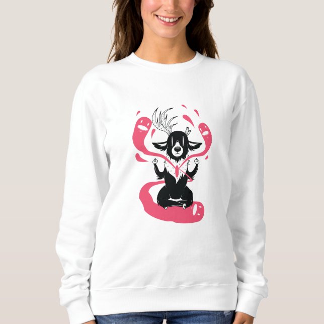 Meditationsirsch Sweatshirt (Vorderseite)