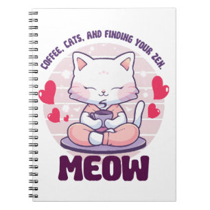 Meditationskatze - Kawaii-Katze Notizblock