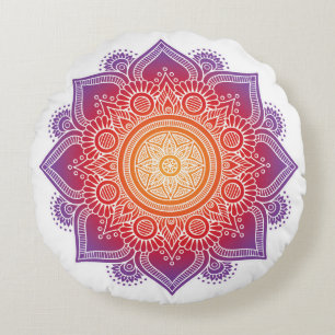 Meditationskissen mit Mandala Rundes Kissen