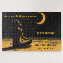 Meditationskunst und inspirierender Spruch
