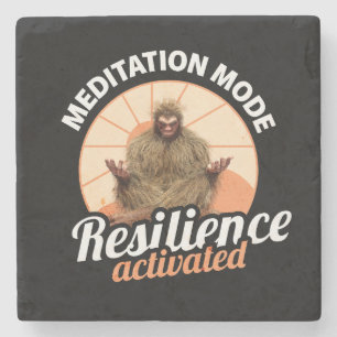 Meditationsmodus: Resilienz aktiviert Bigfoot Steinuntersetzer