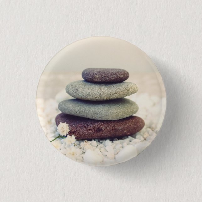 Meditative Cairn für Gesteinsteine Button (Vorderseite)