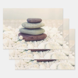 Meditative Cairn für Gesteinsteine Geschenkpapier Set