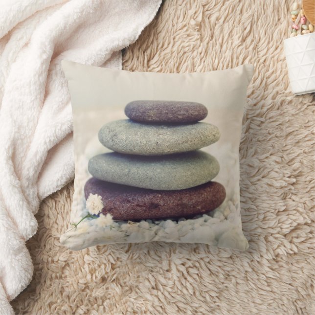 Meditative Cairn für Gesteinsteine Kissen (Decke)