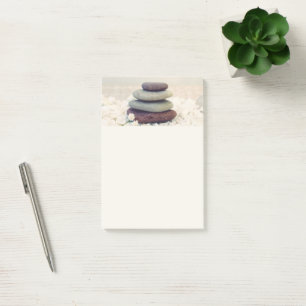 Meditative Cairn für Gesteinsteine Post-it Klebezettel