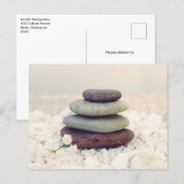 Meditative Cairn für Gesteinsteine Postkarte
