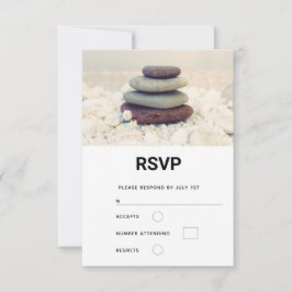 Meditative Cairn-Hochzeit für gestapelte Steine RSVP Karte