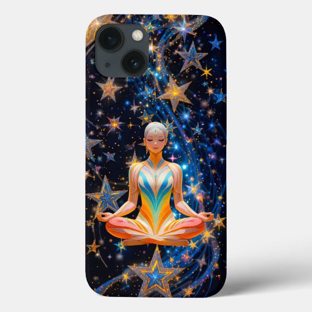Meditative Frau - Design der Mystischen Galaxie Case-Mate iPhone Hülle (Rückseite)
