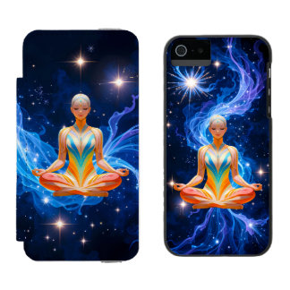 Meditative Frau mit fließender Energie Incipio Watson™ iPhone 5 Geldbörsen Hülle