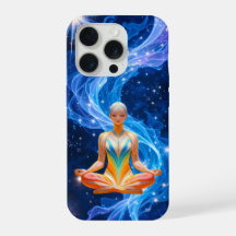 Meditative Frau mit fließender Energie