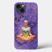 Meditative Woman und einzigartiges Star-Muster