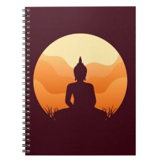 Méditer le Carnet du coucher de soleil de Bouddha
