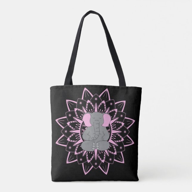 Méditer le Sac fourre-tout de design Eléphant Yoga (Dos)