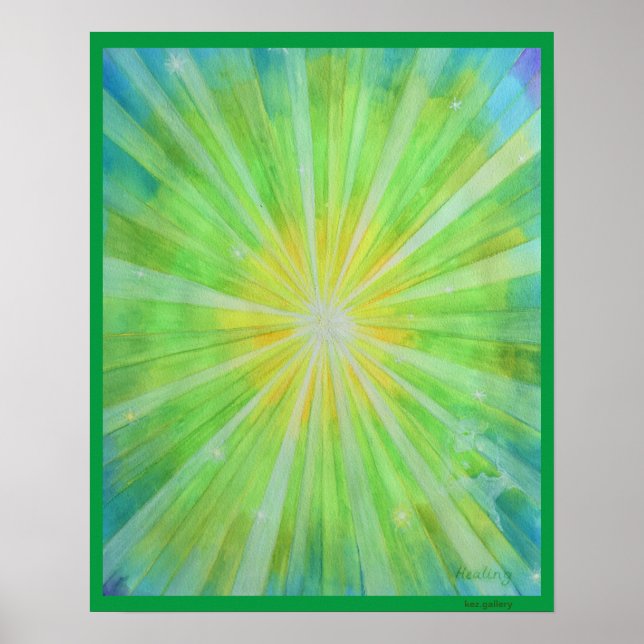 MEDITERPOSTER "HEALING" FRIEDLICHE KONTEMPLATION POSTER (Vorne)