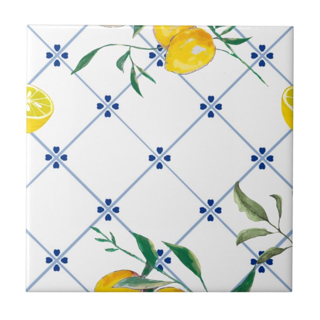 Mediterran, Amalfi-Stil, einfache Plätze       Fliese (Vorderseite)