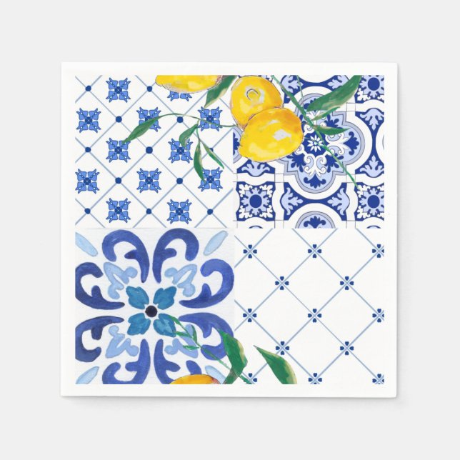 Mediterran, Amalfi-Stil, einfache Plätze Serviette (Vorderseite)