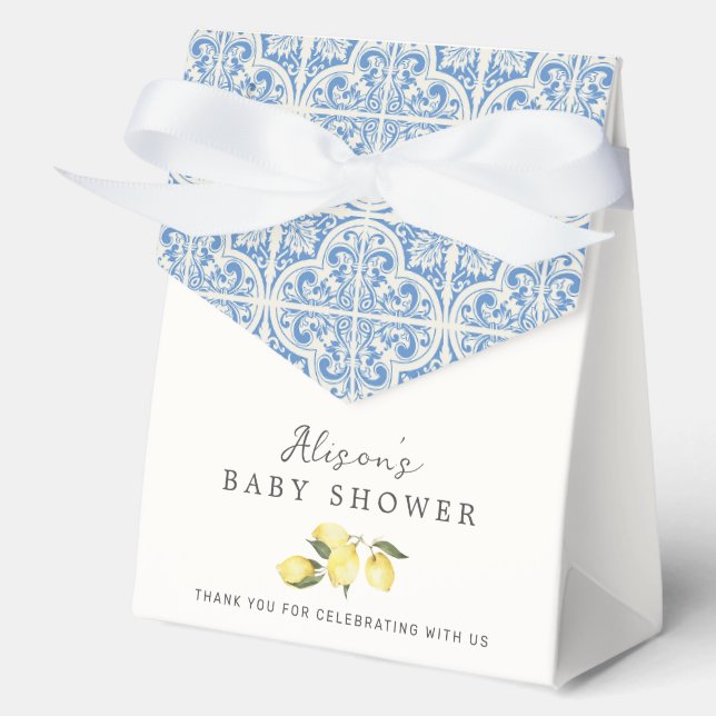Mediterrane Amalfi Capri Babydusche Geschenkschachtel (Vorderseite)
