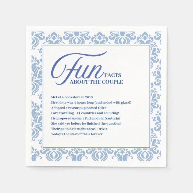 Mediterrane Blauer Fleck - Hochzeit Serviette (Vorderseite)
