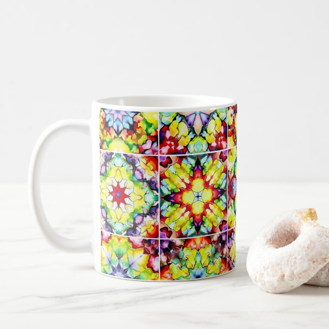 mediterrane Fliesen, alkoholfarbene Fliesen, Majol Kaffeetasse (Mit Donut)