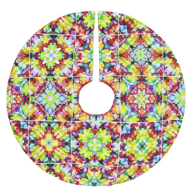 mediterrane Fliesen, alkoholfarbene Fliesen, Majol Polyester Weihnachtsbaumdecke (Vorderseite)