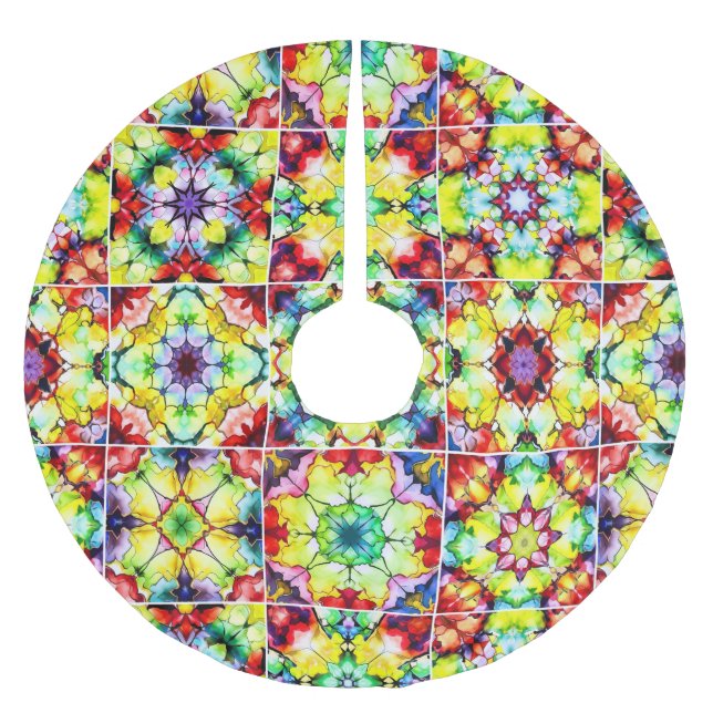 mediterrane Fliesen, alkoholfarbene Fliesen, Majol Polyester Weihnachtsbaumdecke (Vorderseite)