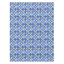 mediterrane Fliesen, blaue Fliesen, Zitrone,
