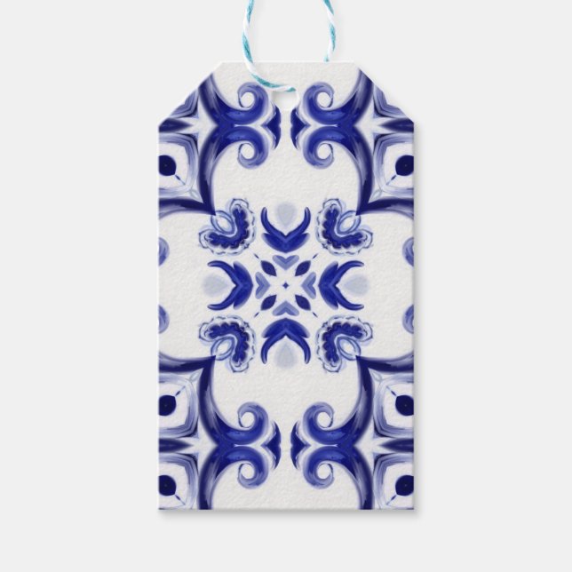 mediterrane Fliesen, Majolika, sizilianisch, Geschenkanhänger (Vorderseite)