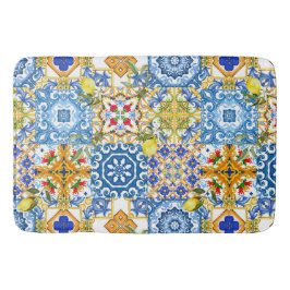 mediterrane Fliesen, Majolika, sizilianischer Stil Badematte