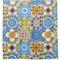 mediterrane Fliesen, Majolika, sizilianischer Stil