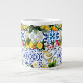 mediterrane Fliesen, Majolika, sizilianischer Stil Jumbo-Tasse