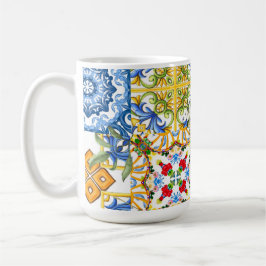 mediterrane Fliesen, Majolika, sizilianischer Stil Kaffeetasse
