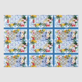 mediterrane Fliesen, Majolika, sizilianischer Stil Seidenpapier