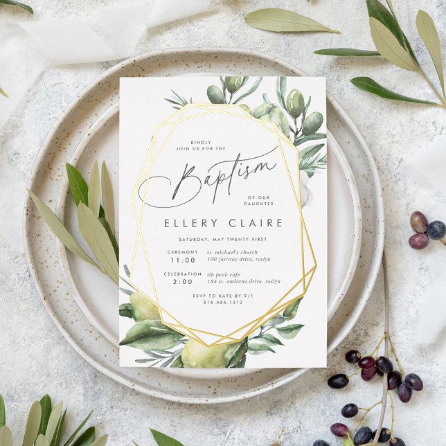 Mediterrane Gartentaufe Folieneinladung (Von Creator hochgeladen)