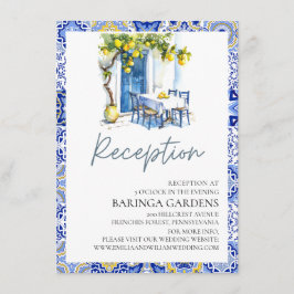 Mediterrane Lemon Hochzeitskarte Begleitkarte