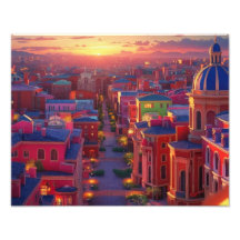 Mediterrane Sonnenuntergangsszene: Kunstdrucke in