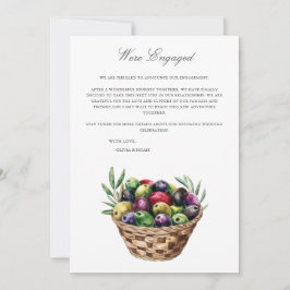 Mediterrane Verlobung Ankündigung