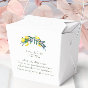 Mediterrane Zitrone und Oliven Nimm me Zuhause Lef Geschenkschachtel